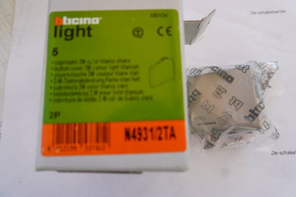 Bticino light N4931/2TA Toetsbedekking 2 mod titanium