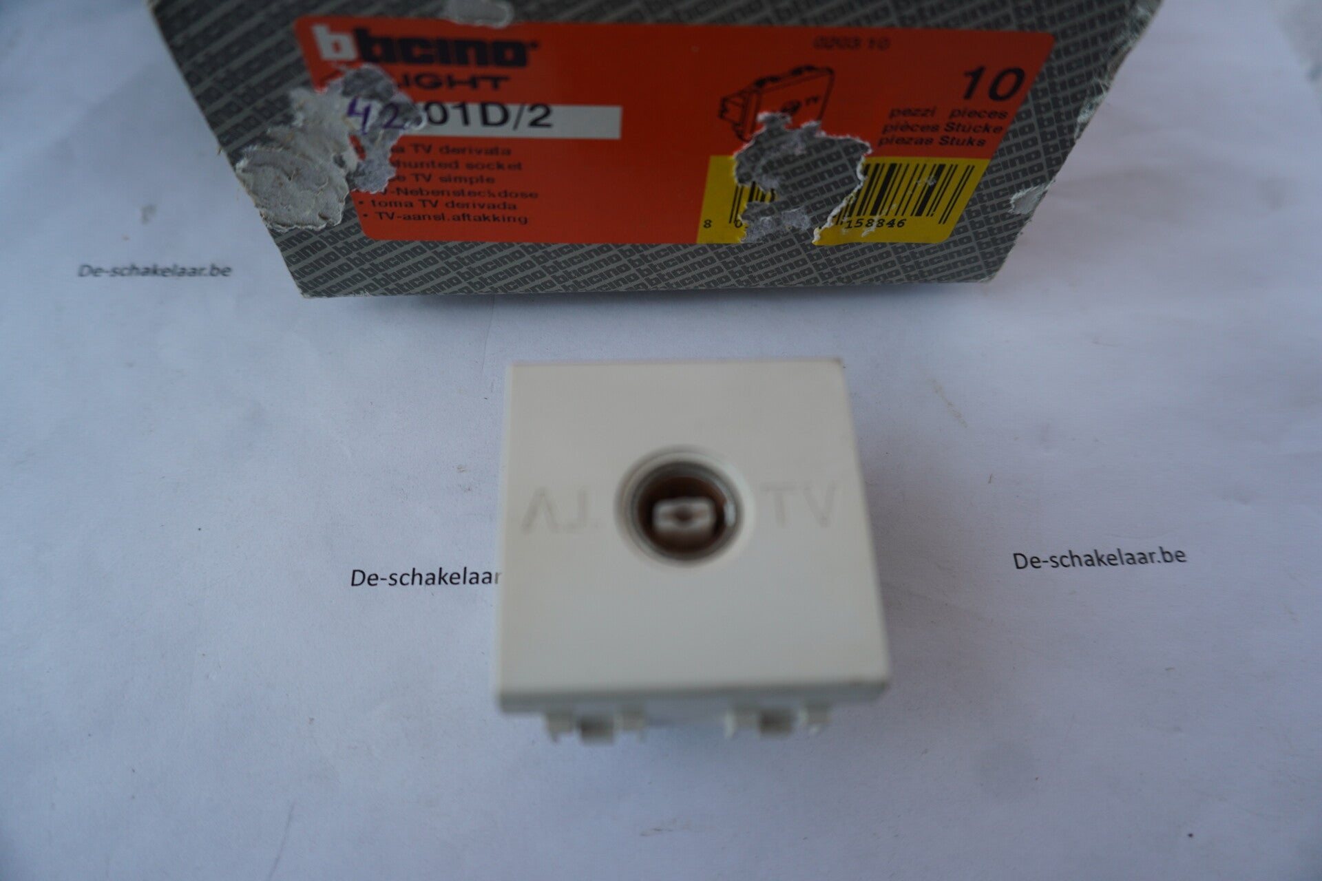Bticino light N4201D/2 TV aansluiting coax