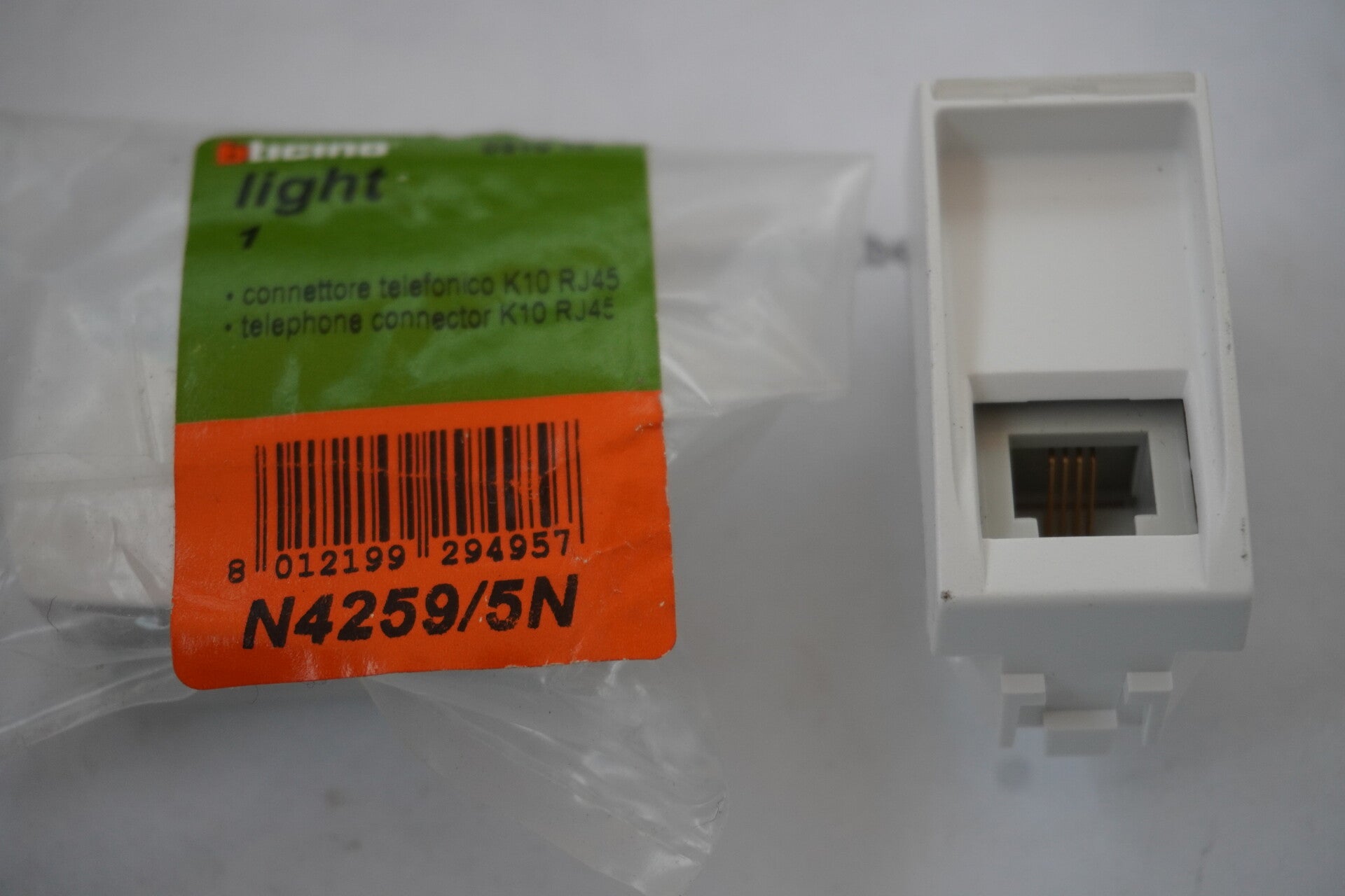Bticino light N4258/11 telephone connector K10 RJ45 4 pins