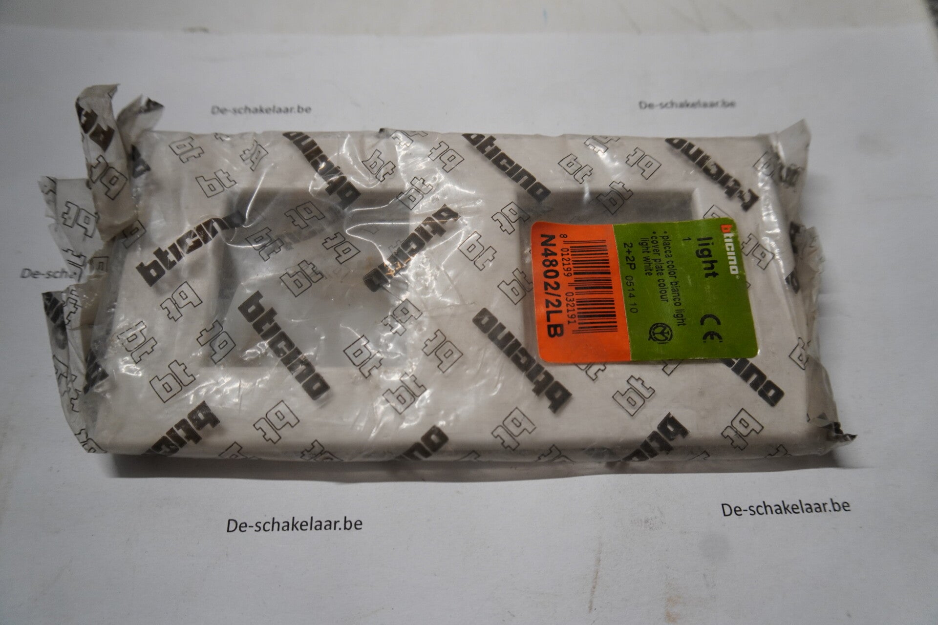 Bticino light N4802/2LB Light Wit afdekplaat 2×2 modules 159x80mm