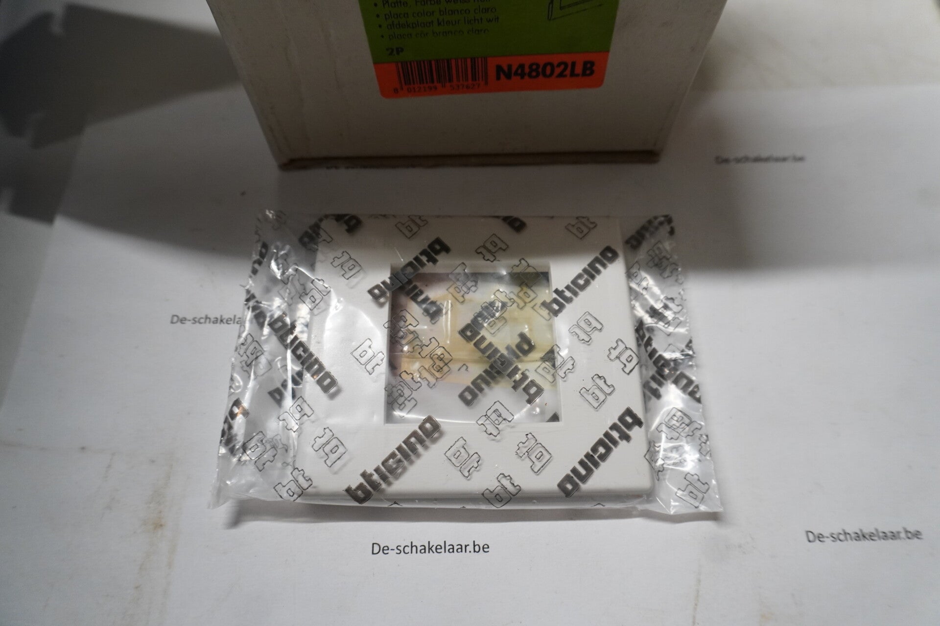 Bticino light N4802LB Light Wit afdekplaat 2 modules 88x80mm