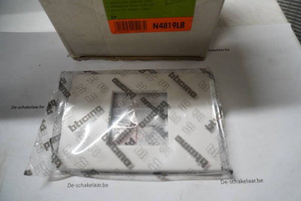 Bticino light N4819LB Light Wit afdekplaat 2 modules 115x80mm