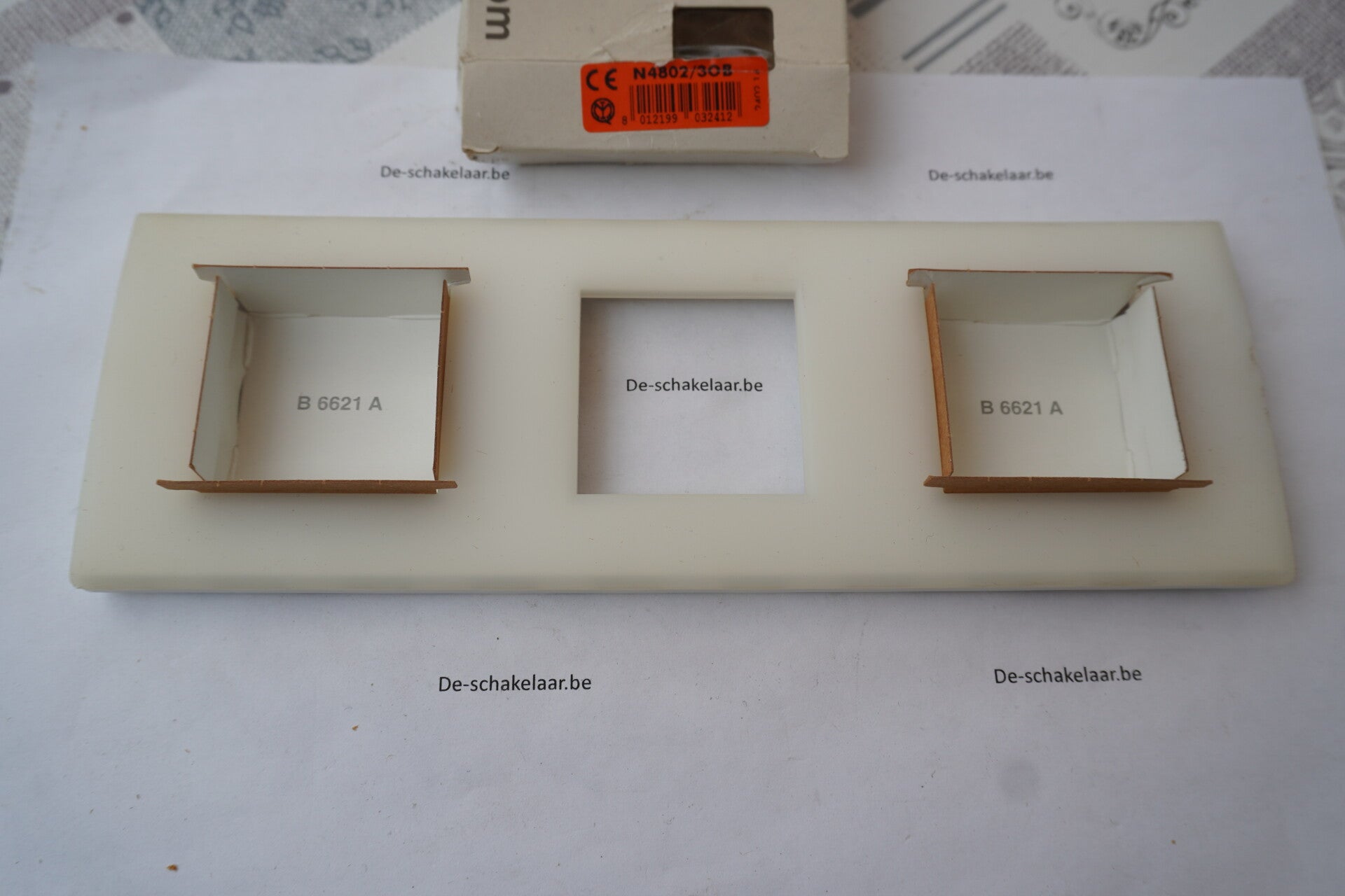 Bticino light N4802/3OB opaal wit 3x2 mod