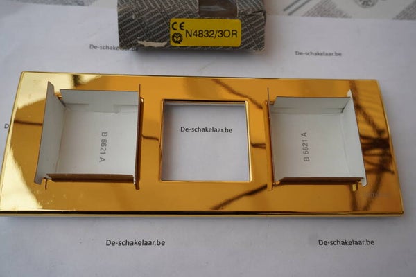 Bticino light N4832/3OR afdekplaat 3x2 mod goud