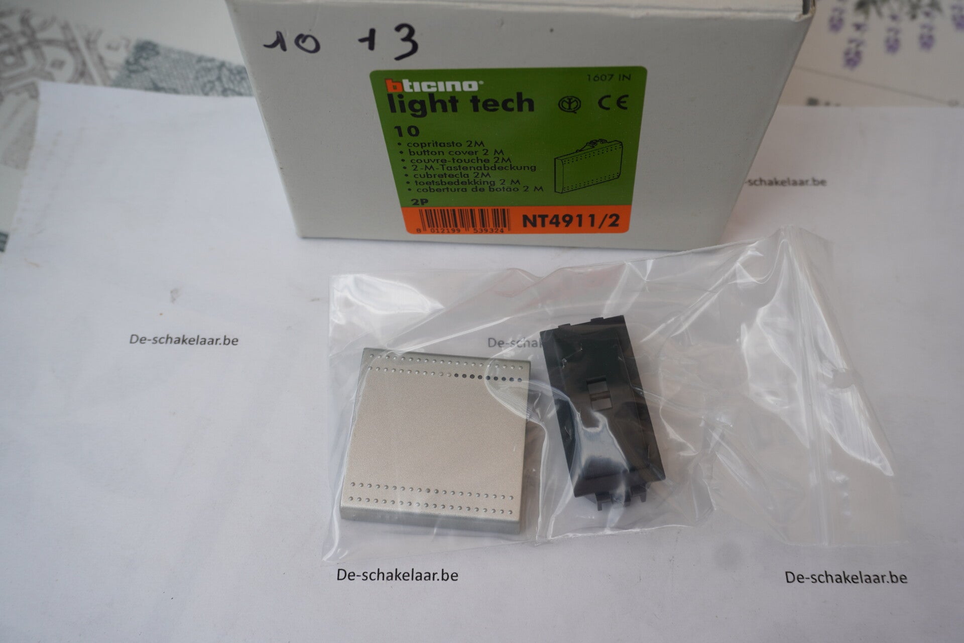 Bticino light tech NT4915/2 Toets 2 modules