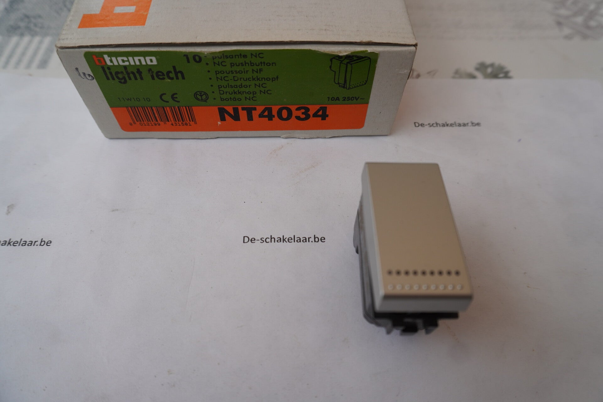 Bticino light tech NT4034 Drukknop