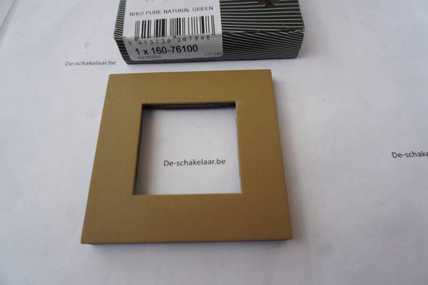 Niko 160-76100 pure natural green enkel afdekplaat