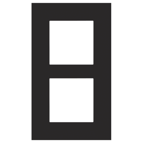 Niko 161-76200 tweev  afdekpl vertic 60mm pure steel black