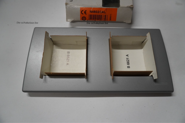 Bticino light N4802/2AL 2x2 modules aluminium