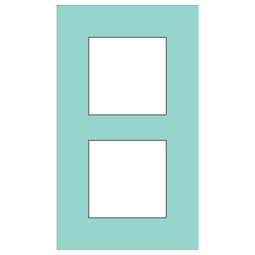 Niko 240-76200 tweev afdekpl center 60 mm  Pure liquid jade