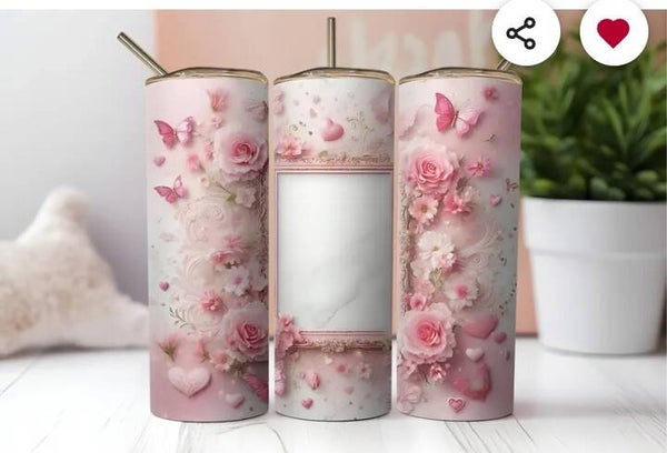 Pink Petals vaso-loco vaso with DECORATIVE LOCO LID INCLUDED