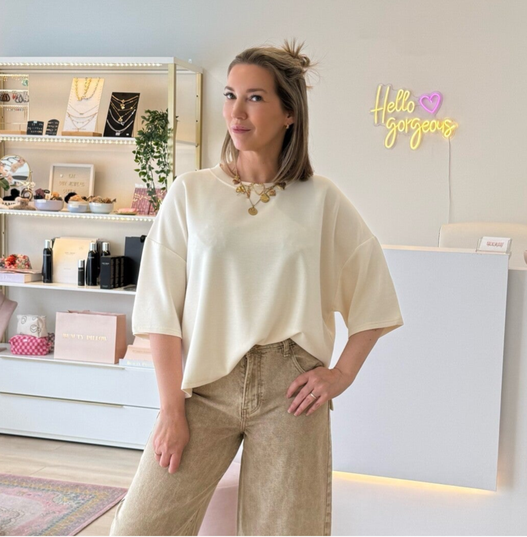 Luxe Tee Jill, créme, TU