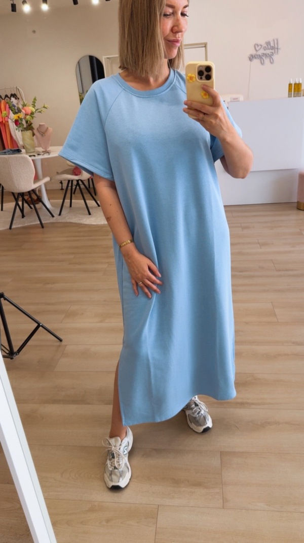 Sweater dress blauw