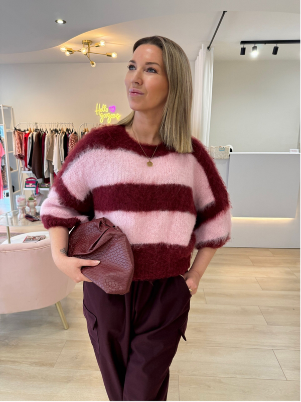 Zita soft knit rose/bordeaux
