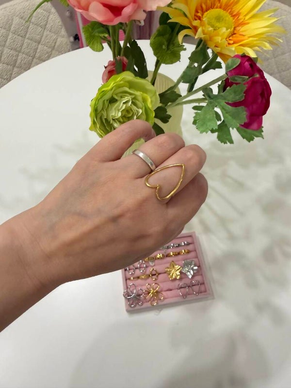 ring hart goudkleur