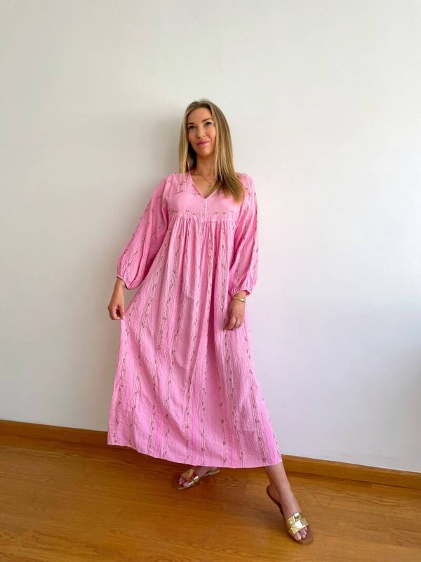 Boho jurk roze