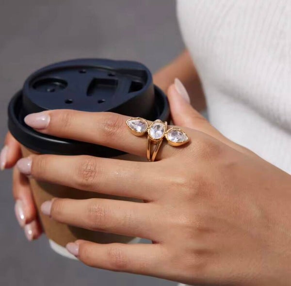 Ring goud rvs 6