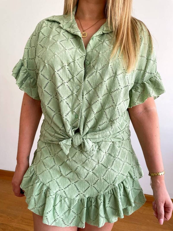 setje met bloesje en skort, TU