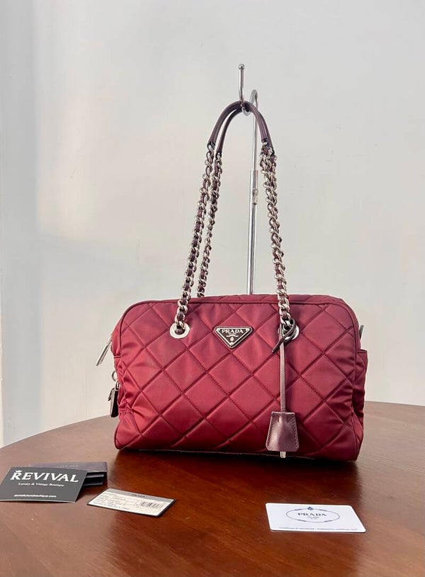 Prada Bauletto Nylon bordeaux