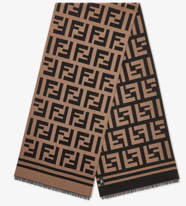 Fendi sciarpa Lana motivo FF
