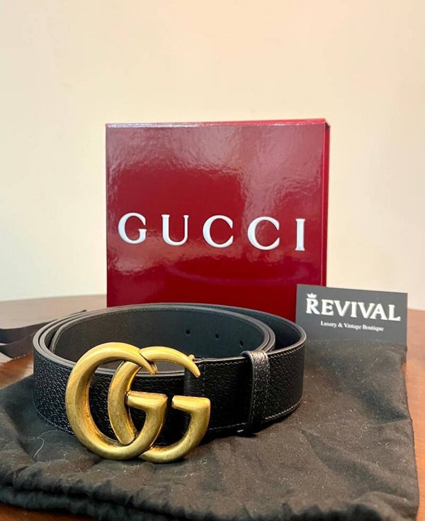Gucci Marmont Belt 40 GG Nera