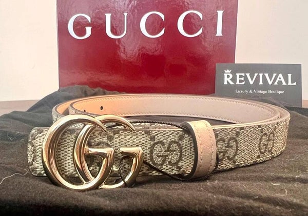 Gucci Marmont GG cintura reversibile sottile
