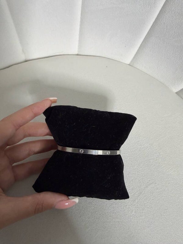 Jonc "Cara" argenté