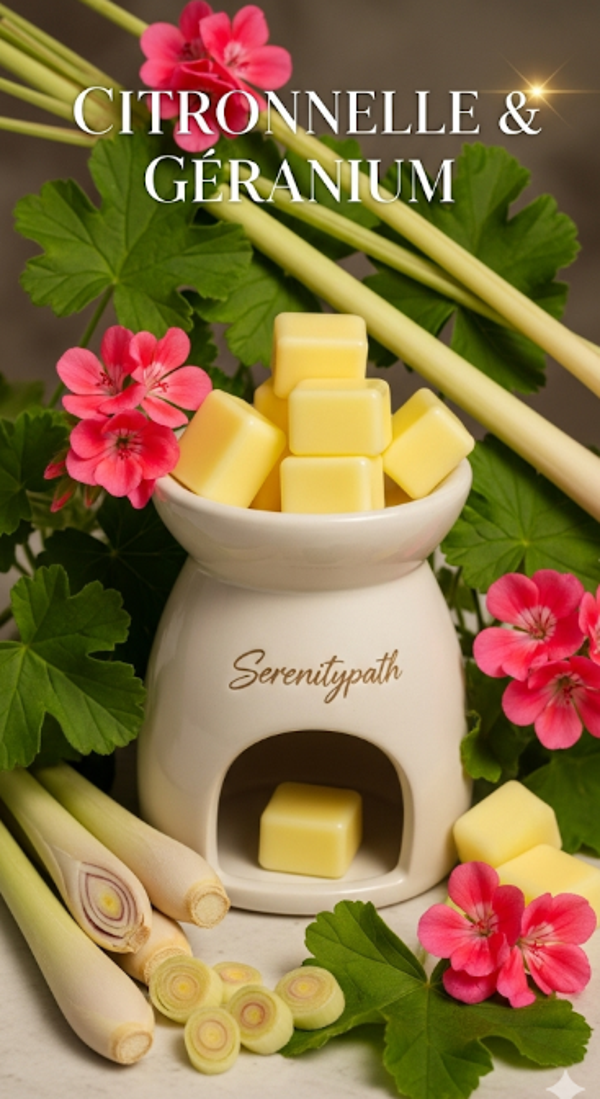 🌿 Citronnelle et Géranium – Lot de 3