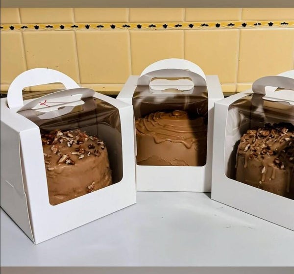 6 in carmel cake-2 layers