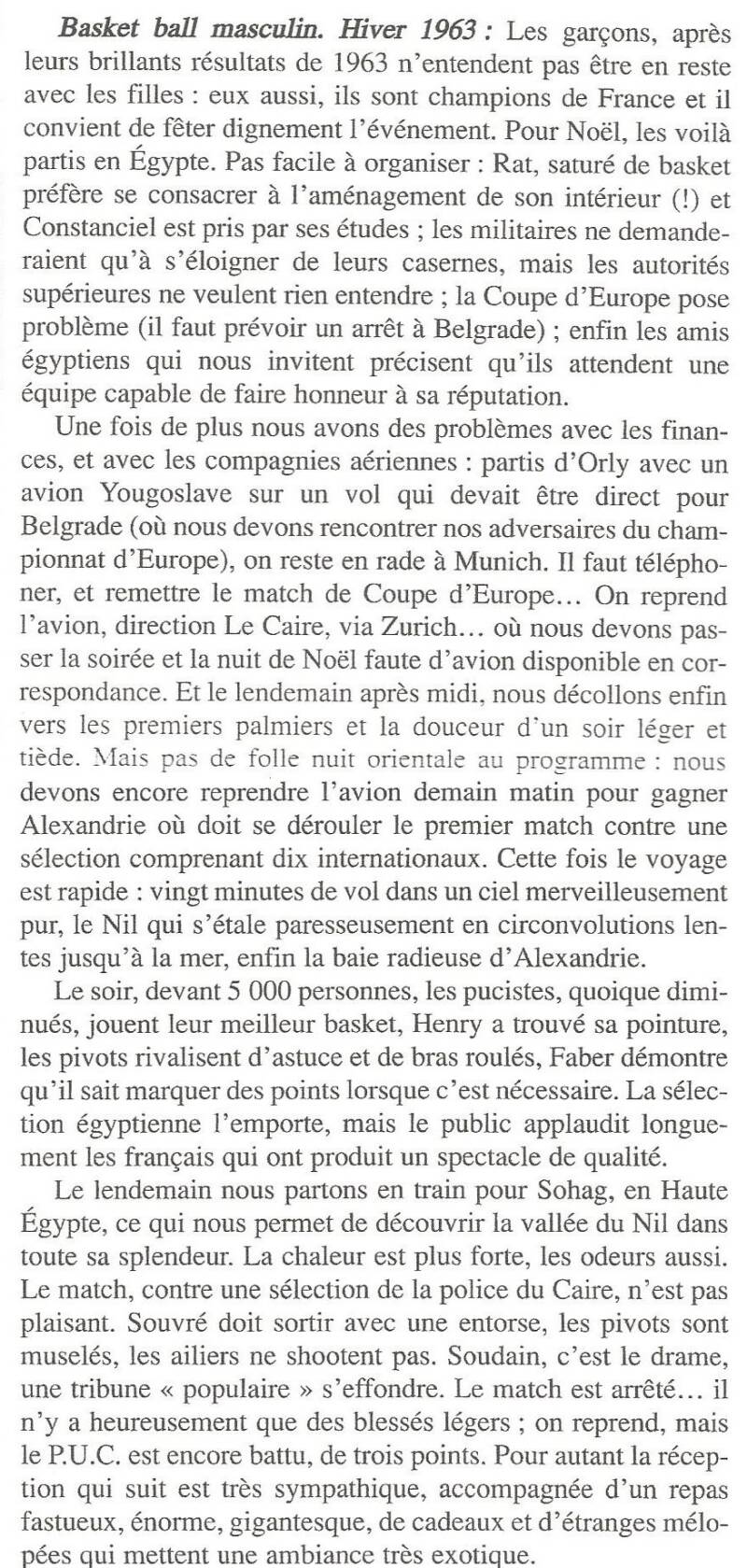 Décembre 1963 Le PUC en Egypte