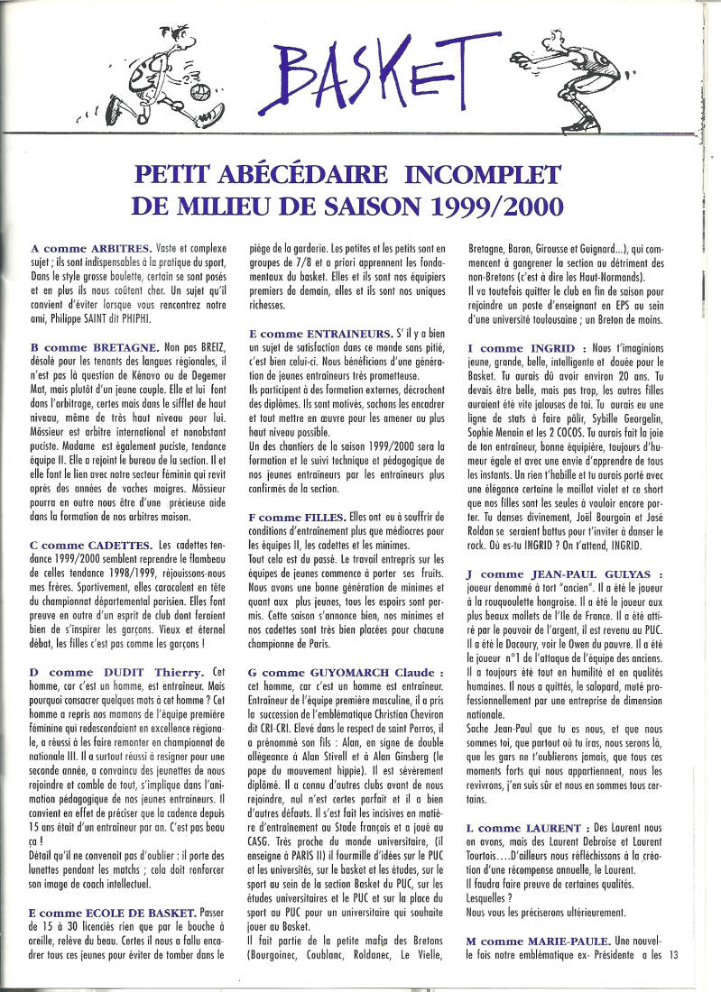 Abécédaire 1999-2000