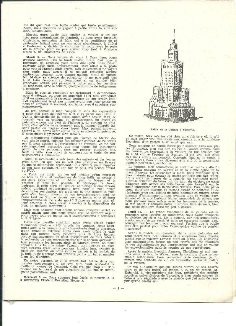 Article Aimé Gravas septembre 1958