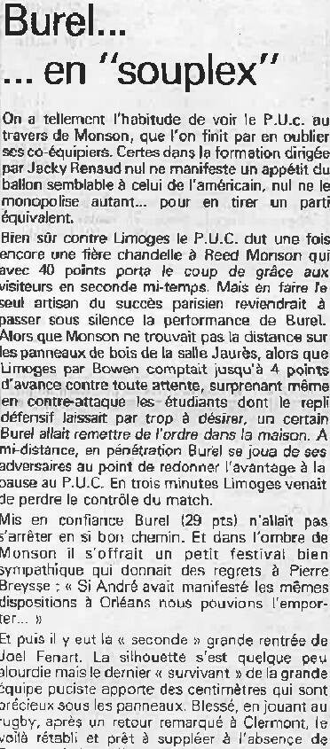 Article André Burel 1975
