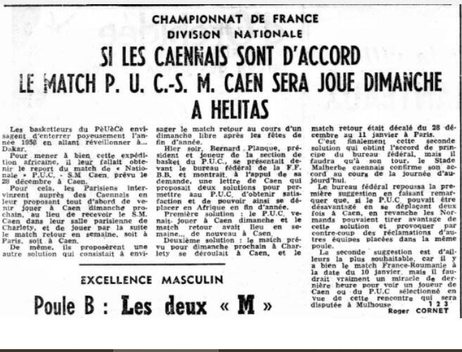 Ouest France 26 novembre 1958