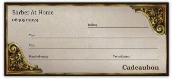 Cadeaubon, mens cut