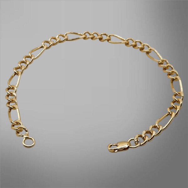 Bedelarmband Figaro IN – 18K goud vermeil