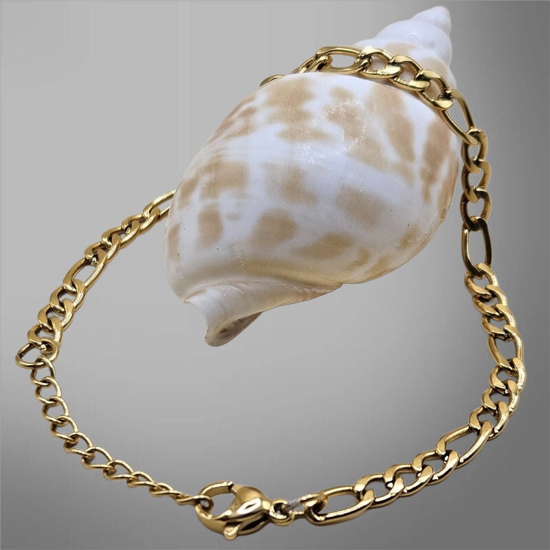 Bedelarmband Figaro LU – verguld