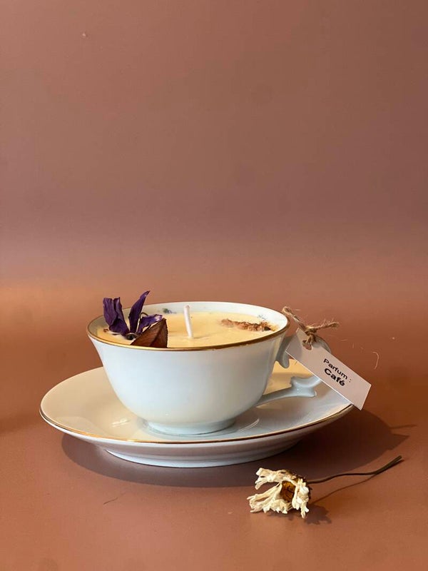 Bougie tasse vintage Parfum café