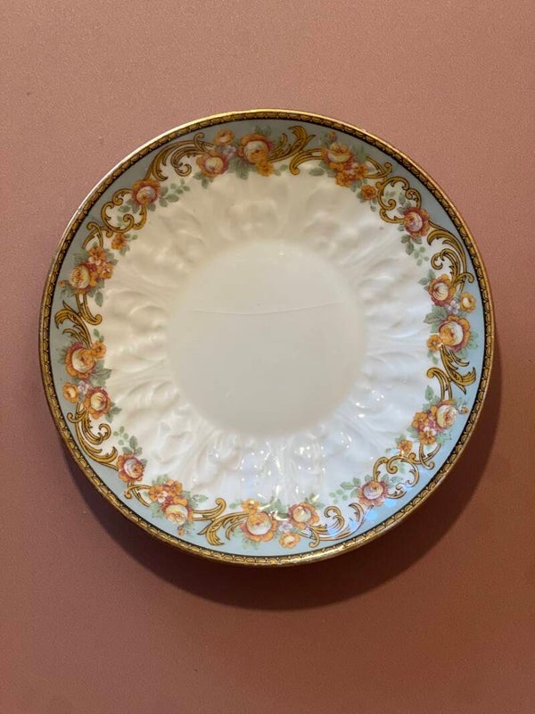 Soucoupe vintage pour bougie fleurie