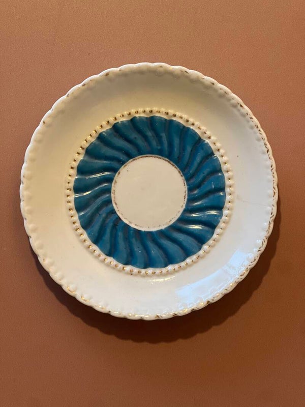 Soucoupe vintage pour bougie fleurie