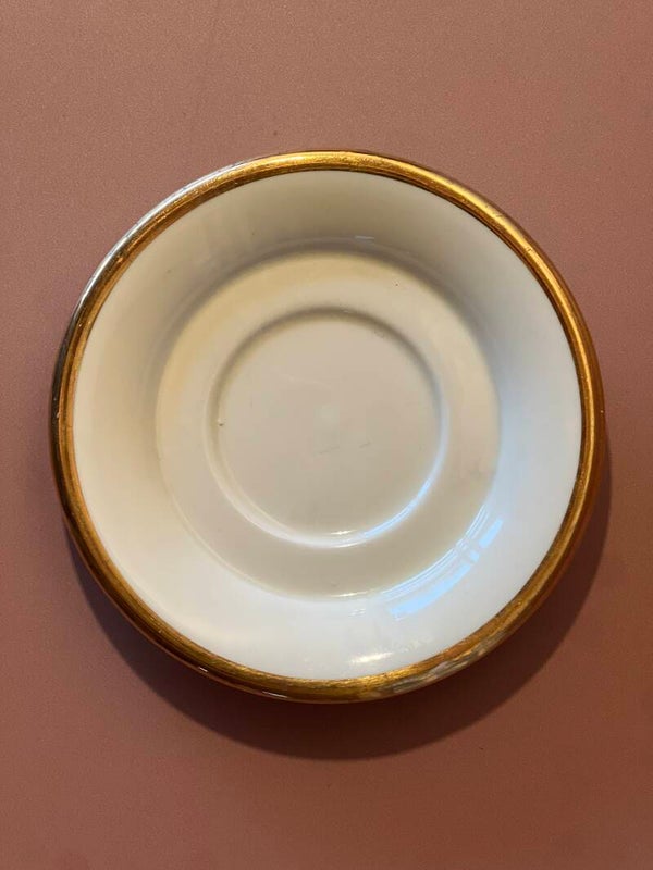 Soucoupe vintage pour bougie fleurie