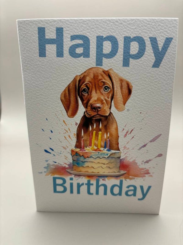 set van 5 wenskaarten Vizsla