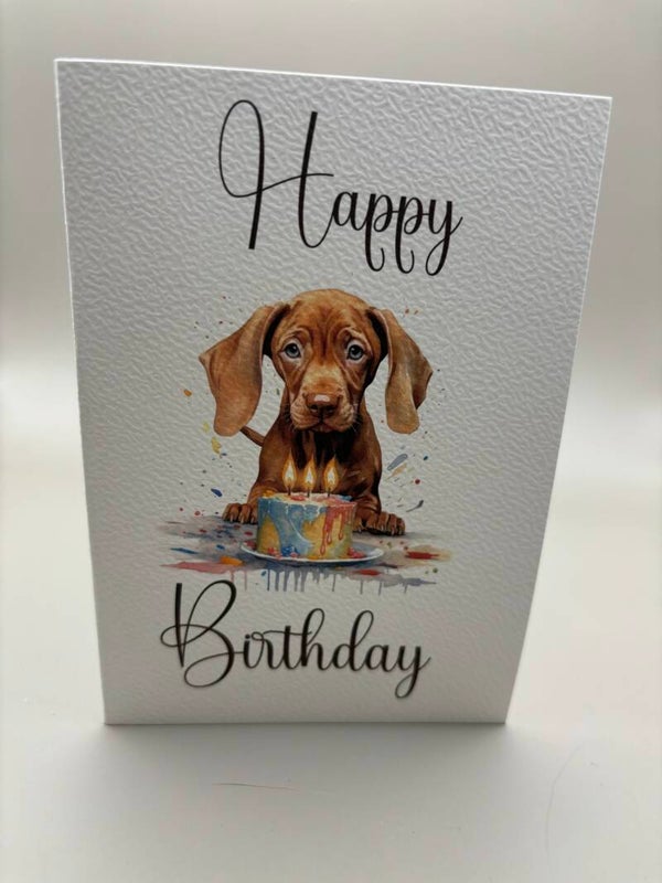 Kaart Vizsla happy birthday 8