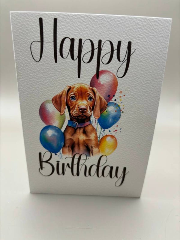 Kaart Vizsla happy birthday 9