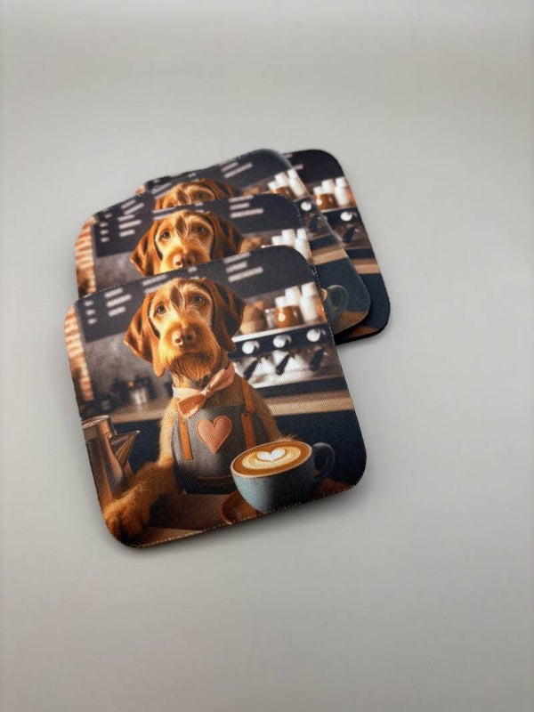 Onderzetter set van 4 Vizsla draadhaar