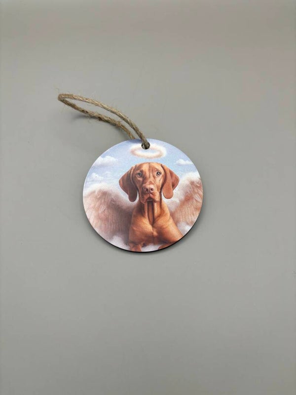 Kerst hanger Vizsla engel 7cm