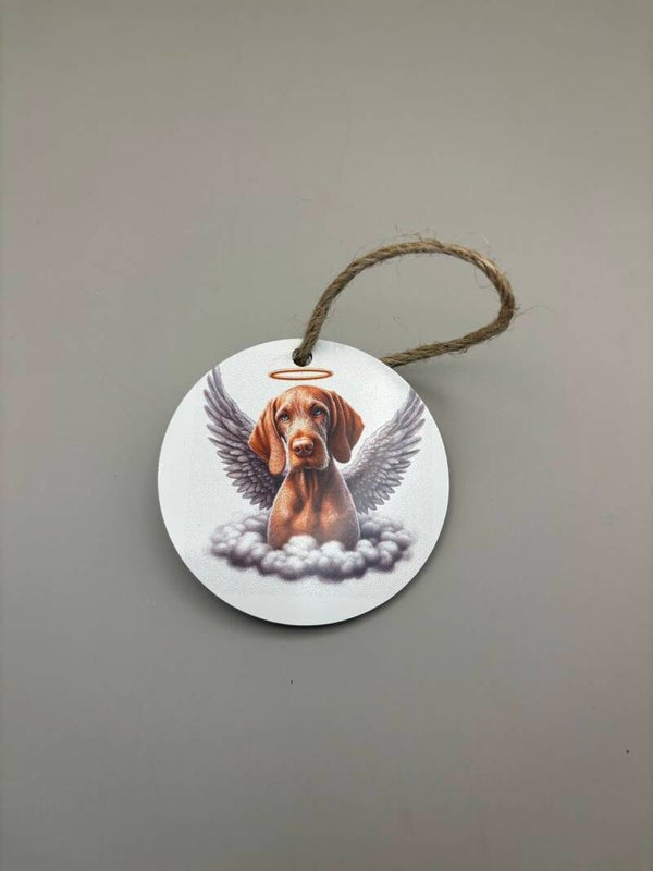 Kersthanger engel draadhaar 7cm