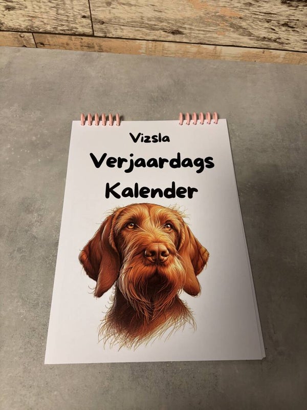 Vizsla draadhaar verjaardagskalender
