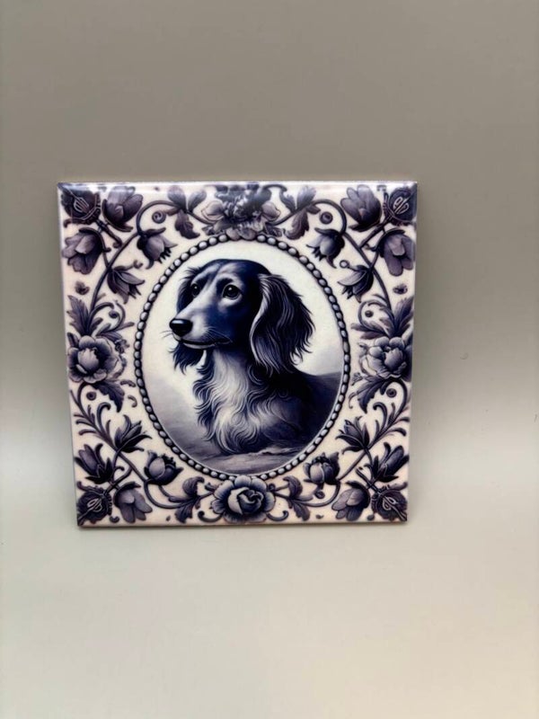 Tegel langhaar teckel 1