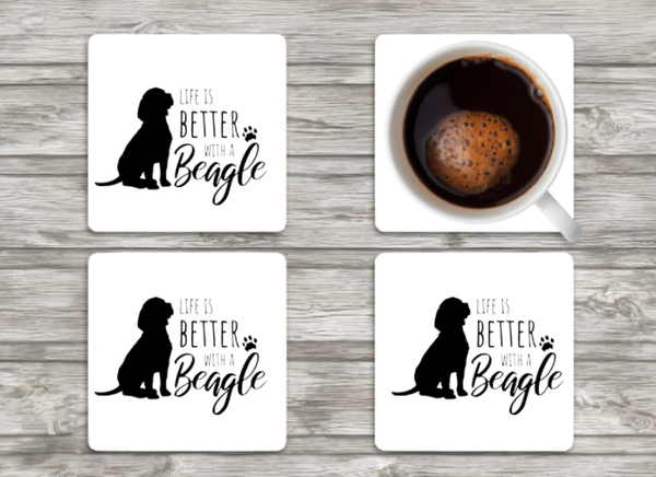 Onderzetter beagle set van 4